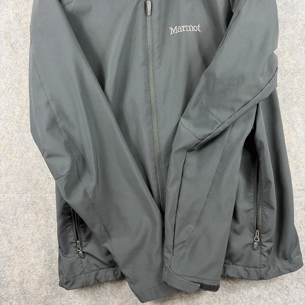 MARMOT SOFT SHELL MENS Size Large JACKET Full Zip Pockets / Black